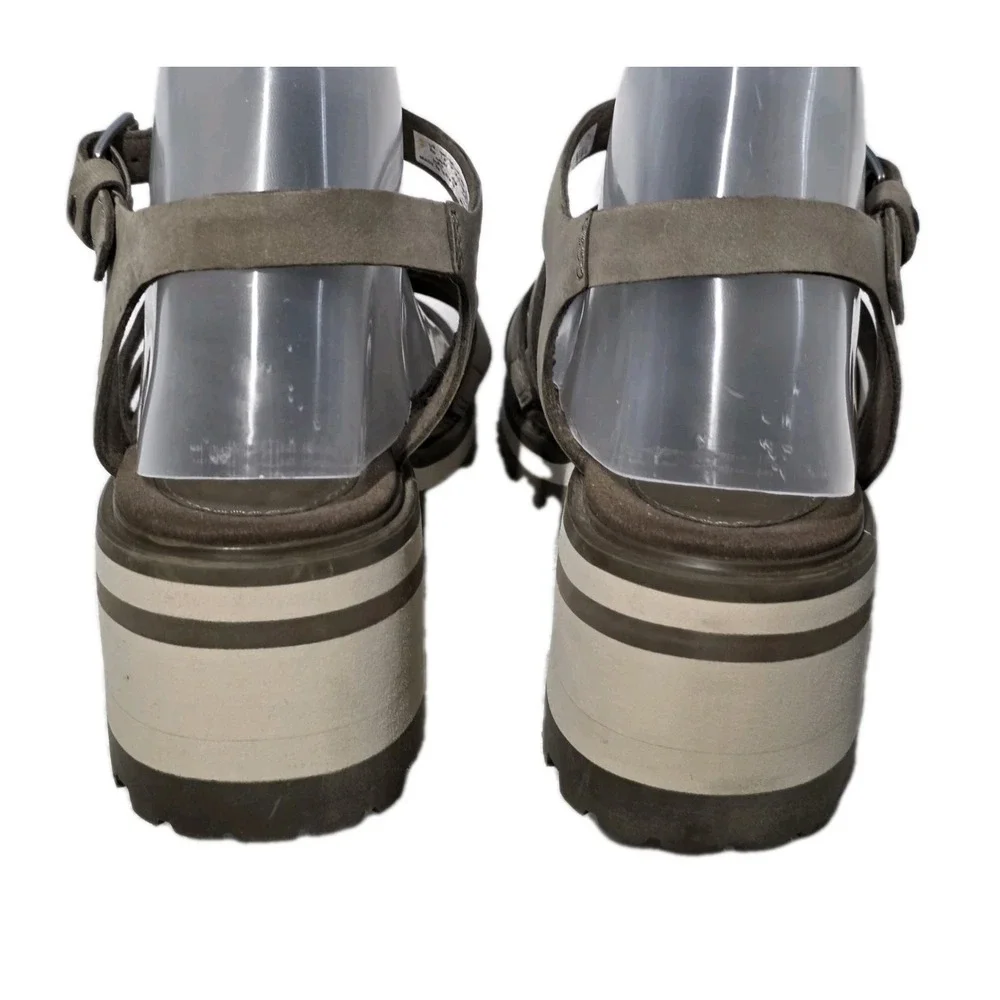 Timberland Women's Size 9.5 Violet‎ Marsh Fisherman Sandals Olive Green Leather